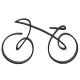 Bicycle Art Sculpture Iron Minimalistic Wire Framed Style Elegant Bicycle Sculpture for Cycling Enthusiasts Decoration - Front View