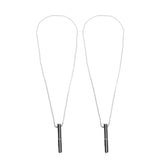 2PCS Stress Anxiety Relief Necklace Stainless Steel Mindful Breathing Exercise Device Whistle Pendant for Meditation Relaxation Calming Down