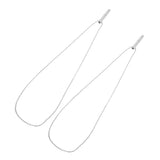 2PCS Stress Anxiety Relief Necklace Stainless Steel Mindful Breathing Exercise Device Whistle Pendant for Meditation Relaxation Calming Down