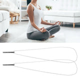 2PCS Stress Anxiety Relief Necklace Stainless Steel Mindful Breathing Exercise Device Whistle Pendant for Meditation Relaxation Calming Down