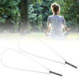 2PCS Stress Anxiety Relief Necklace Stainless Steel Mindful Breathing Exercise Device Whistle Pendant for Meditation Relaxation Calming Down - Extra Image