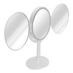 LED Makeup Mirror Folding Rotatable Mirror Touch Cosmetic Mirror for Bedroom Dressing RoomWhite