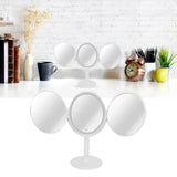 LED Makeup Mirror Folding Rotatable Mirror Touch Cosmetic Mirror for Bedroom Dressing RoomWhite - Extra Image