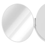 LED Makeup Mirror Folding Rotatable Mirror Touch Cosmetic Mirror for Bedroom Dressing RoomWhite - Extra Image