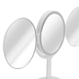 LED Makeup Mirror Folding Rotatable Mirror Touch Cosmetic Mirror for Bedroom Dressing RoomWhite - Extra Image