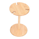 Wine Glass Cup Holder Bamboo Wood Goblet Wine Glass Hanging Drain Rack Living Room Dining Room - Rear View