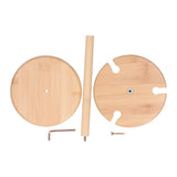 Wine Glass Cup Holder Bamboo Wood Goblet Wine Glass Hanging Drain Rack Living Room Dining Room - Close-Up Angle