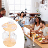 Wine Glass Cup Holder Bamboo Wood Goblet Wine Glass Hanging Drain Rack Living Room Dining Room