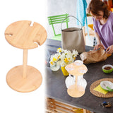 Wine Glass Cup Holder Bamboo Wood Goblet Wine Glass Hanging Drain Rack Living Room Dining Room - Extra Image