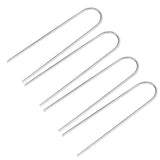 4 Pcs U Shaped Nail Tent Ground Staple High Hardness Stainless Steel Garden Pegs Securing Lawn Supplies