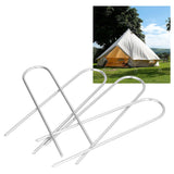 4 Pcs U Shaped Nail Tent Ground Staple High Hardness Stainless Steel Garden Pegs Securing Lawn Supplies - Extra Image