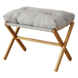 Foot Stool Foldable X Leg Modern Multifunctional Foot Rest with Soft Cushion for Living Room Bedroom Office Gray