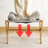 Foot Stool Foldable X Leg Modern Multifunctional Foot Rest with Soft Cushion for Living Room Bedroom Office Gray