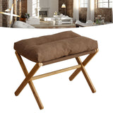Foot Stool Foldable X Leg Modern Multifunctional Foot Rest with Soft Cushion for Living Room Bedroom Office Coffee