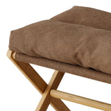 Foot Stool Foldable X Leg Modern Multifunctional Foot Rest with Soft Cushion for Living Room Bedroom Office Coffee