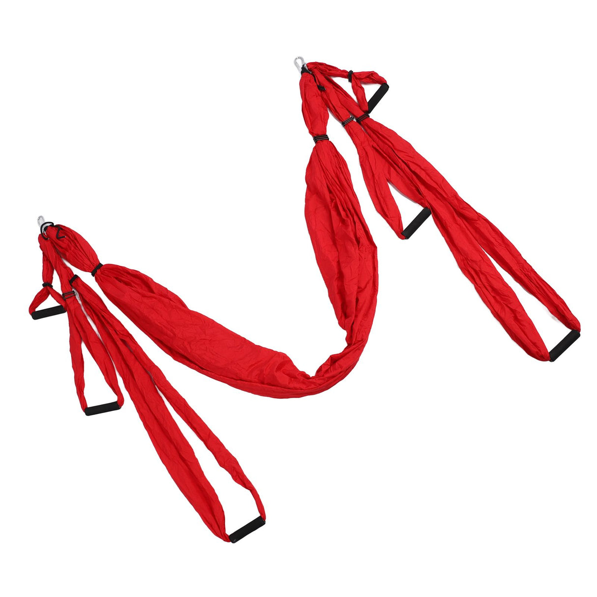 Aerial Yoga Swing Set Polyester Cotton Adjustable Improve Flexibility Yoga Hammock for Physical Exercise Red