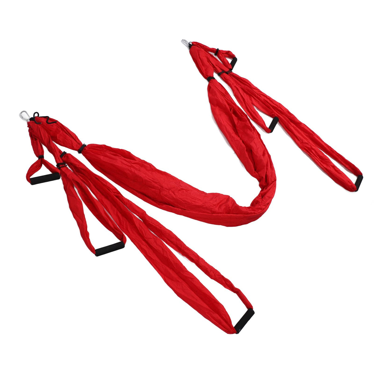 Aerial Yoga Swing Set Polyester Cotton Adjustable Improve Flexibility Yoga Hammock for Physical Exercise Red