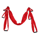 Aerial Yoga Swing Set Polyester Cotton Adjustable Improve Flexibility Yoga Hammock for Physical Exercise Red