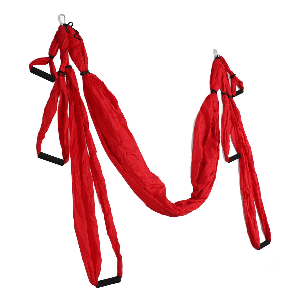 Aerial Yoga Swing Set Polyester Cotton Adjustable Improve Flexibility Yoga Hammock for Physical Exercise Red