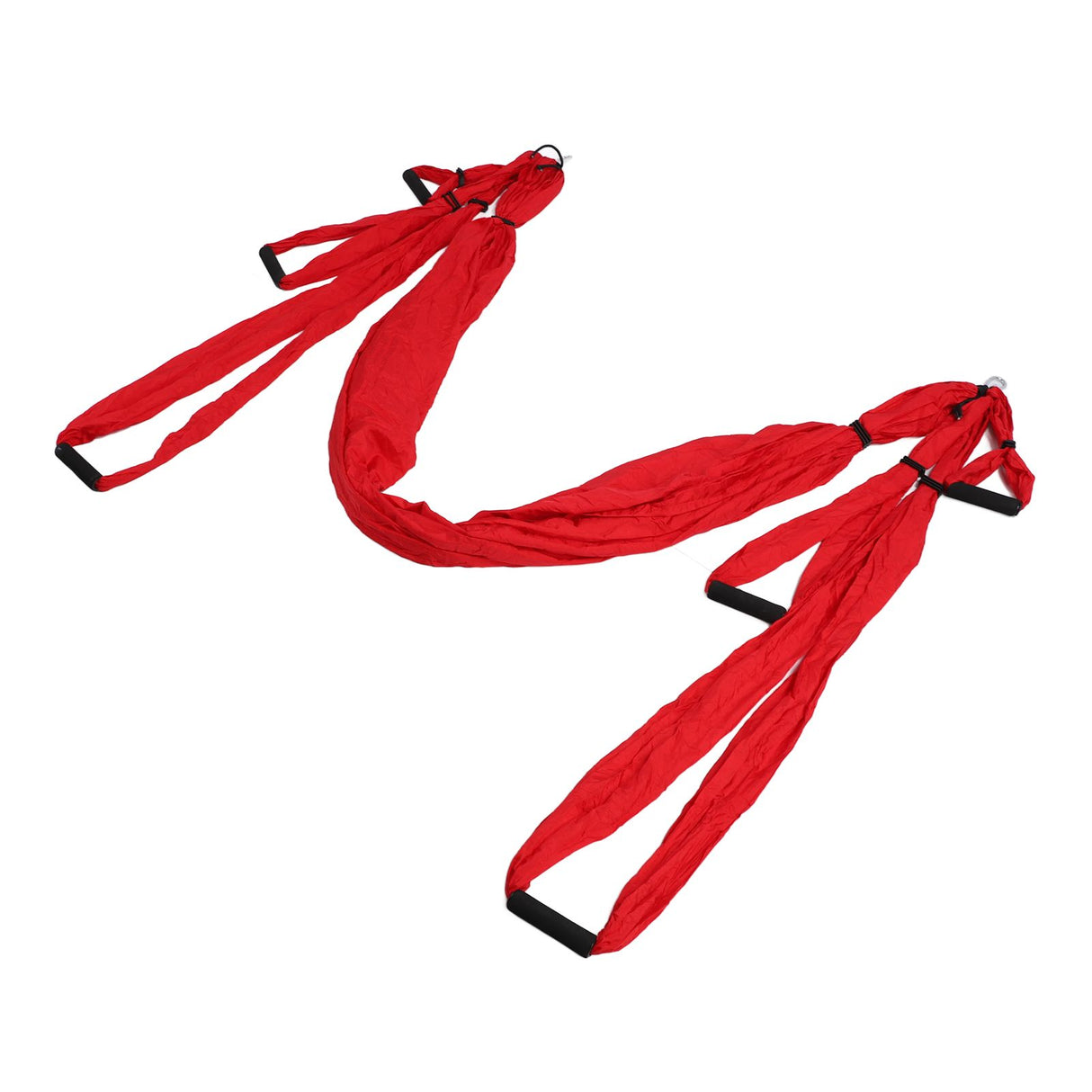 Aerial Yoga Swing Set Polyester Cotton Adjustable Improve Flexibility Yoga Hammock for Physical Exercise Red