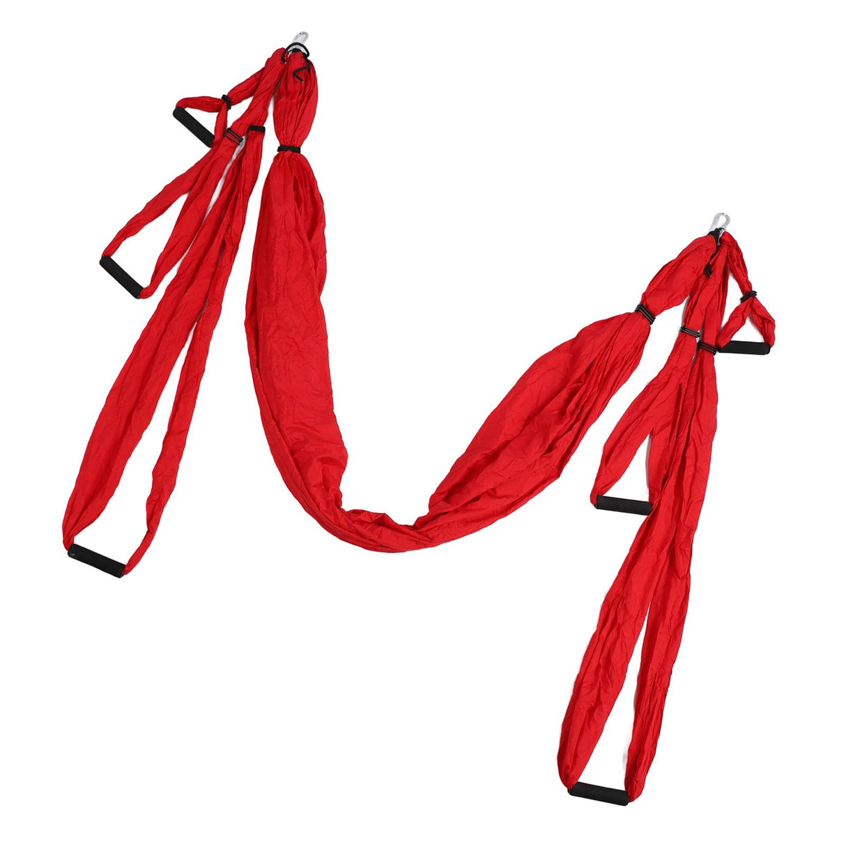 Aerial Yoga Swing Set Polyester Cotton Adjustable Improve Flexibility Yoga Hammock for Physical Exercise Red