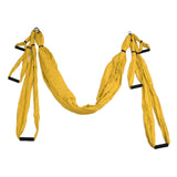 Aerial Yoga Swing Set Polyester Cotton Adjustable Improve Flexibility Yoga Hammock for Physical Exercise Yellow