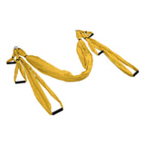 Aerial Yoga Swing Set Polyester Cotton Adjustable Improve Flexibility Yoga Hammock for Physical Exercise Yellow - Rear View