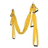 Aerial Yoga Swing Set Polyester Cotton Adjustable Improve Flexibility Yoga Hammock for Physical Exercise Yellow - Low Angle