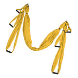 Aerial Yoga Swing Set Polyester Cotton Adjustable Improve Flexibility Yoga Hammock for Physical Exercise Yellow