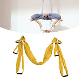 Aerial Yoga Swing Set Polyester Cotton Adjustable Improve Flexibility Yoga Hammock for Physical Exercise Yellow - Extra Image