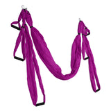 Aerial Yoga Swing Set Polyester Cotton Adjustable Improve Flexibility Yoga Hammock for Physical Exercise Purple