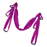 Aerial Yoga Swing Set Polyester Cotton Adjustable Improve Flexibility Yoga Hammock for Physical Exercise Purple - Extra Image