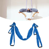 Aerial Yoga Swing Set Polyester Cotton Adjustable Improve Flexibility Yoga Hammock for Physical Exercise Dark Blue