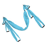 Aerial Yoga Swing Set Polyester Cotton Adjustable Improve Flexibility Yoga Hammock for Physical Exercise Lake Blue - Front View