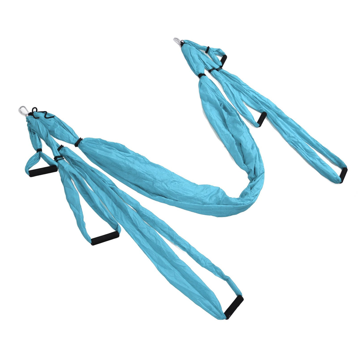 Aerial Yoga Swing Set Polyester Cotton Adjustable Improve Flexibility Yoga Hammock for Physical Exercise Lake Blue