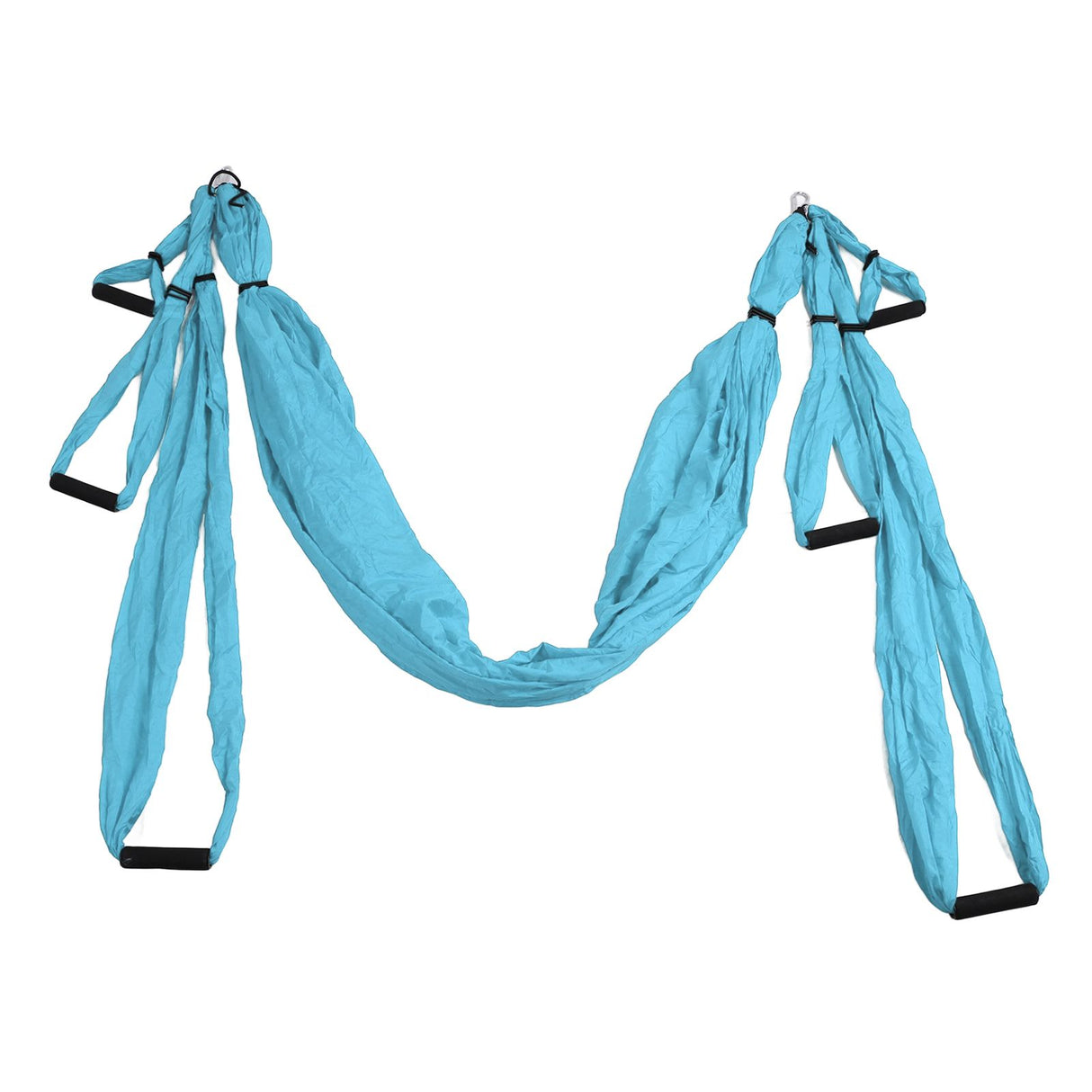 Aerial Yoga Swing Set Polyester Cotton Adjustable Improve Flexibility Yoga Hammock for Physical Exercise Lake Blue