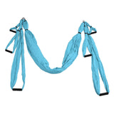 Aerial Yoga Swing Set Polyester Cotton Adjustable Improve Flexibility Yoga Hammock for Physical Exercise Lake Blue