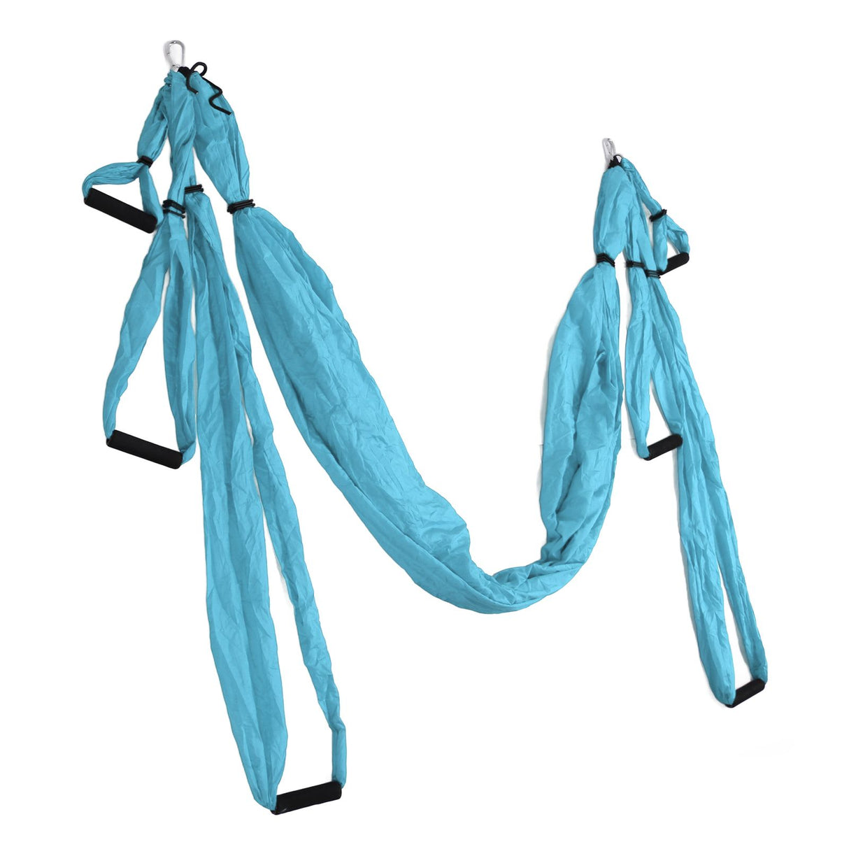 Aerial Yoga Swing Set Polyester Cotton Adjustable Improve Flexibility Yoga Hammock for Physical Exercise Lake Blue