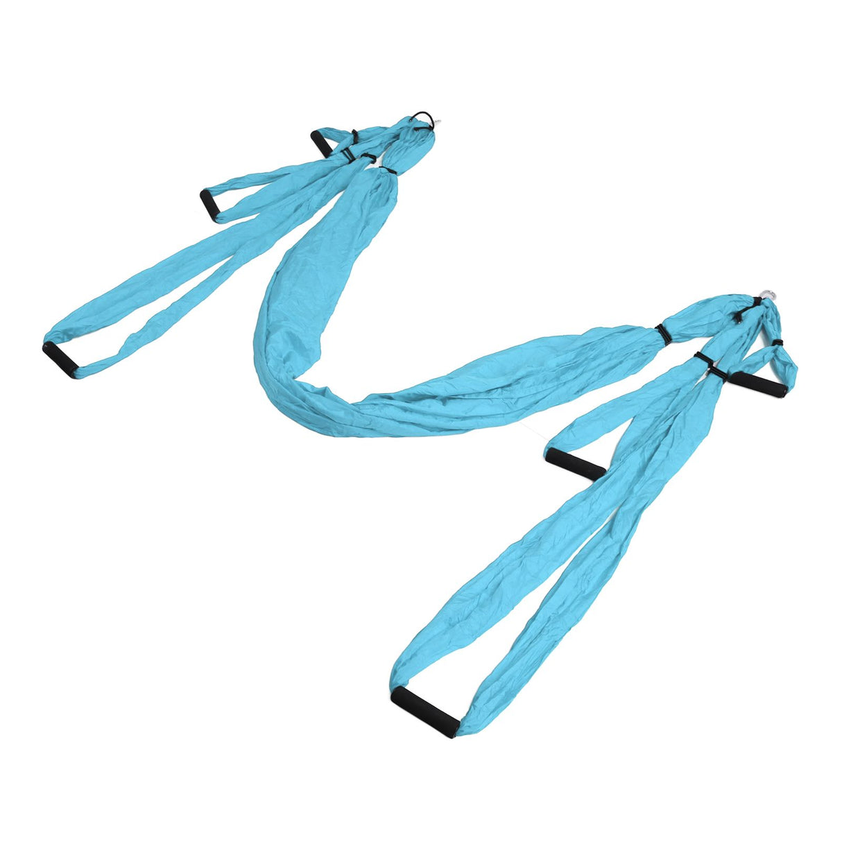 Aerial Yoga Swing Set Polyester Cotton Adjustable Improve Flexibility Yoga Hammock for Physical Exercise Lake Blue