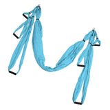 Aerial Yoga Swing Set Polyester Cotton Adjustable Improve Flexibility Yoga Hammock for Physical Exercise Lake Blue