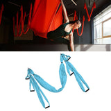 Aerial Yoga Swing Set Polyester Cotton Adjustable Improve Flexibility Yoga Hammock for Physical Exercise Lake Blue