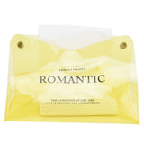 Tissue Container PVC Fashion Desktop Napkin Storage Case Box for Car Home Living RoomYellow