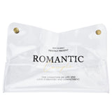 Tissue Container PVC Fashion Desktop Napkin Storage Case Box for Car Home Living RoomTransparent