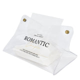Tissue Container PVC Fashion Desktop Napkin Storage Case Box for Car Home Living RoomTransparent