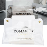Tissue Container PVC Fashion Desktop Napkin Storage Case Box for Car Home Living RoomTransparent - Extra Image
