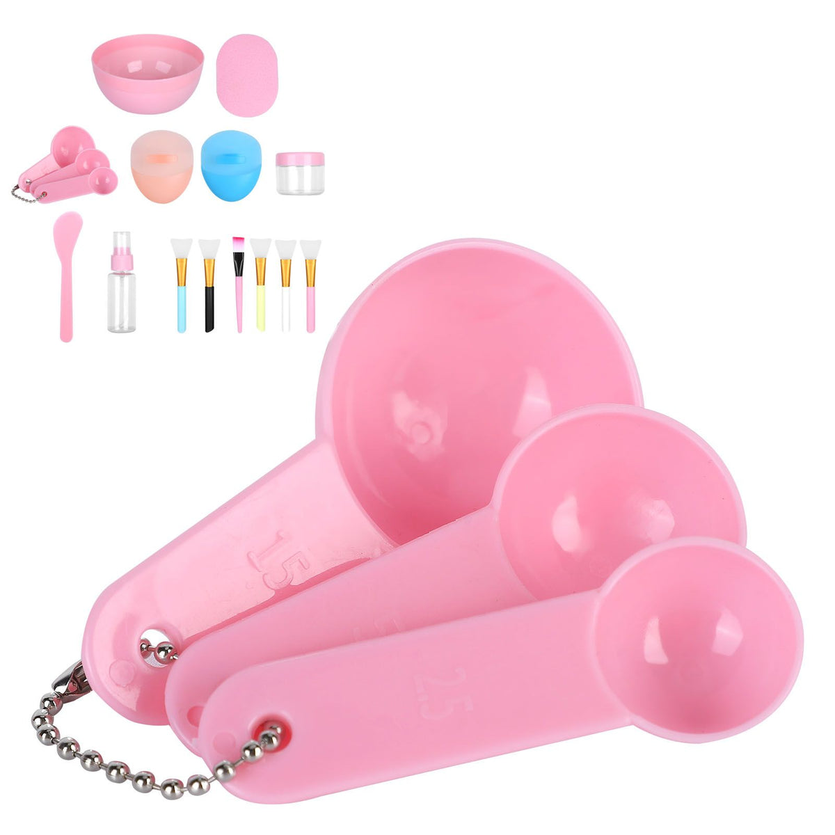 Face Mask Tool Kit Facial Treatment Set Mask Mixing Bowl Spatula Spray Bottle Face Brush