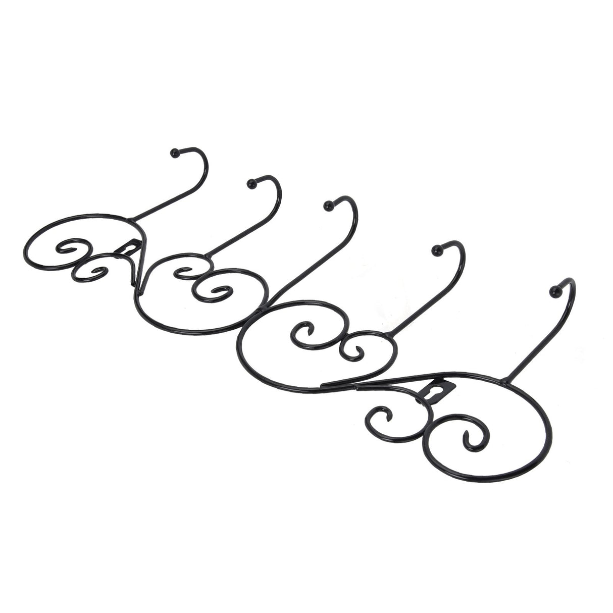 Coat Hook Hanging Door Wall Hanger Kitchen Bathroom Hanger with 5 Hook Bracket for Towel Clothes Hat