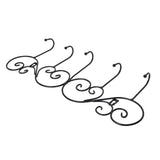 Coat Hook Hanging Door Wall Hanger Kitchen Bathroom Hanger with 5 Hook Bracket for Towel Clothes Hat - Side View