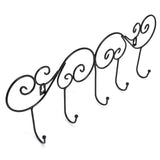 Coat Hook Hanging Door Wall Hanger Kitchen Bathroom Hanger with 5 Hook Bracket for Towel Clothes Hat - Rear View