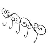 Coat Hook Hanging Door Wall Hanger Kitchen Bathroom Hanger with 5 Hook Bracket for Towel Clothes Hat - Close-Up Angle